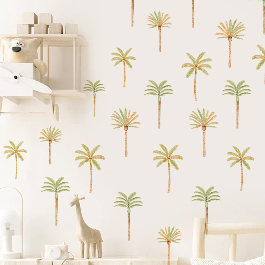 Baby Nursery Boy - Boho Naklejka ścienna z palmy kokosowej