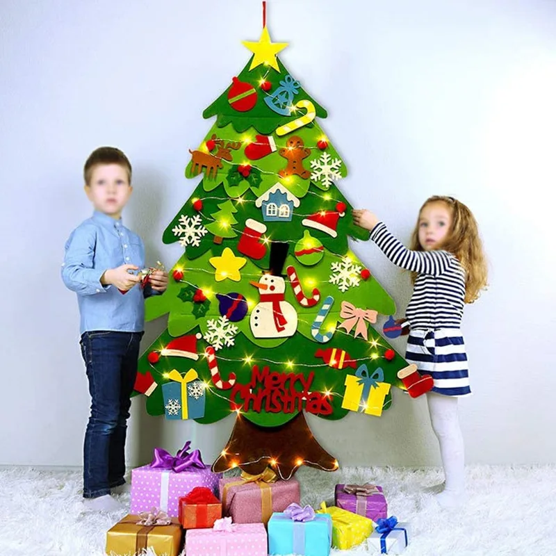 Baby Nursery Wall Lights - DIY filcowa choinka dla malucha filcowa
