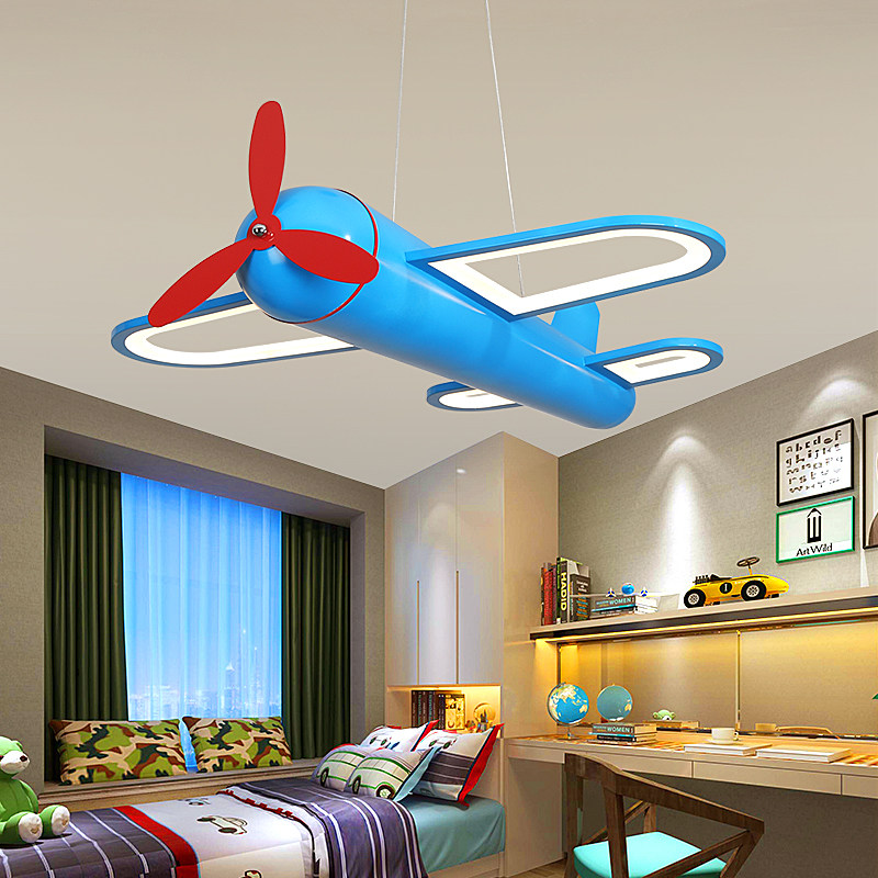 Baby Nursery Boy - Kreatywna niebiesko-żółta lampa wisząca w kształcie