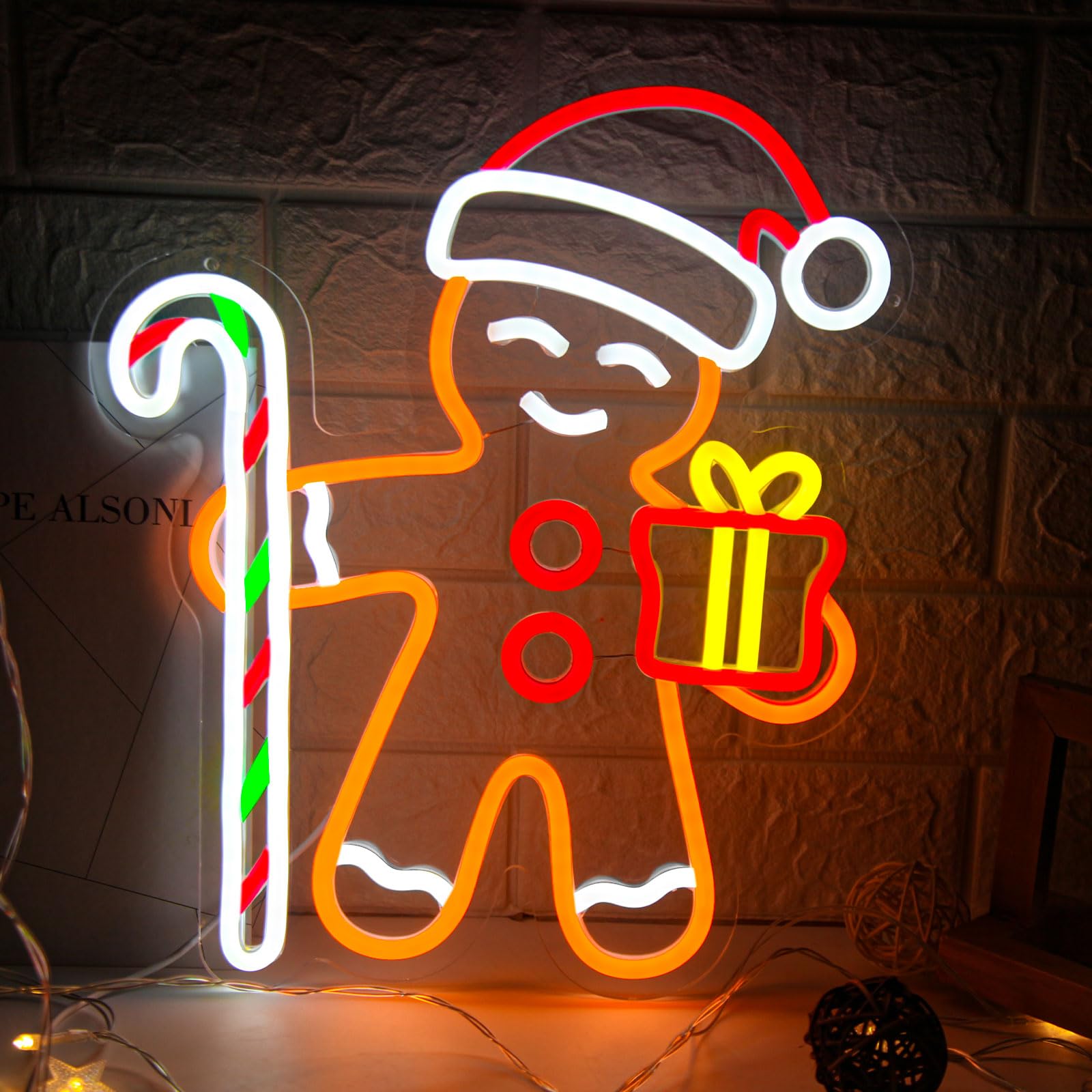 Baby Nursery Wall Lights - Świecący neon LED w kształcie piernikowego