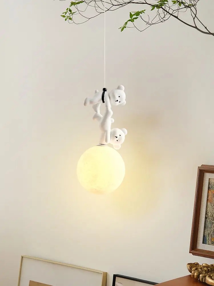 Baby Nursery Light Fixture - Lampa Niedźwiedź Kreskówkowa Lampka Nocna do
