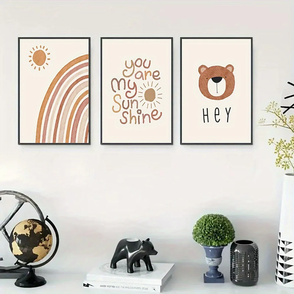 Baby Nursery Frames - (Bez ramy) Zestaw 3 obrazów na