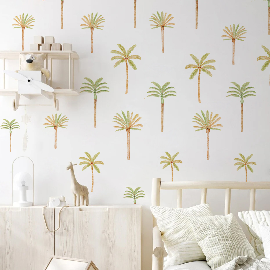 Boho Naklejka ścienna z palmy  – Baby Nursery Boy recenzja i cena