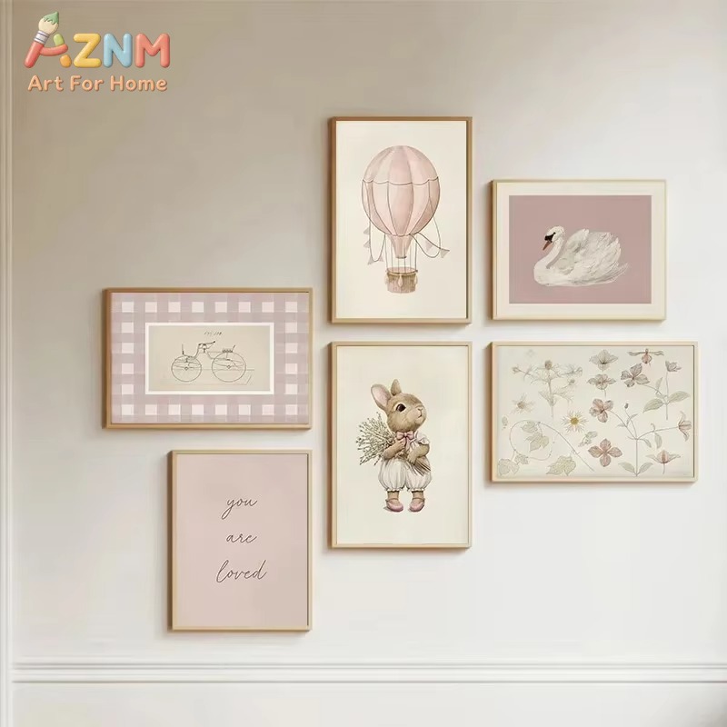 Obraz na płótnie z motywem kró – Baby Nursery Frames recenzja i cena