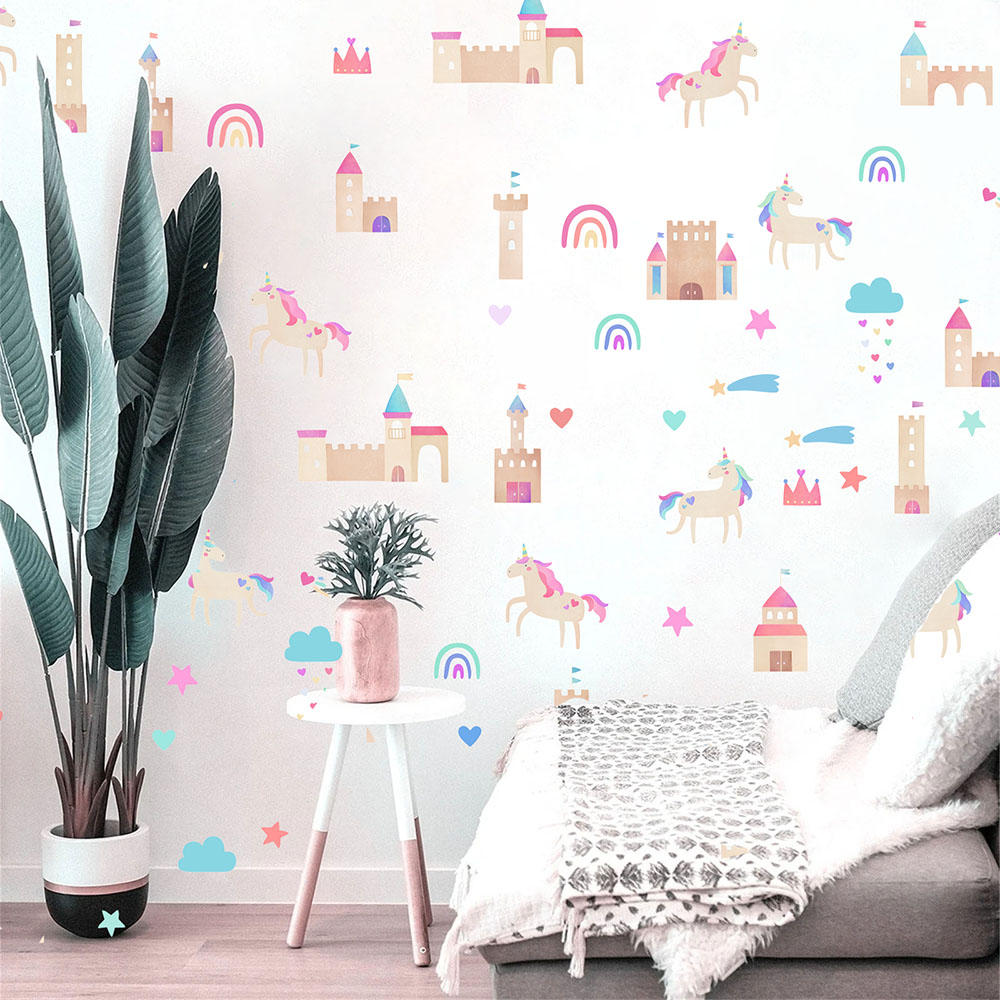 Naklejki ścienne z jednorożcem – Baby Girl Nursery Quotes recenzja i cena