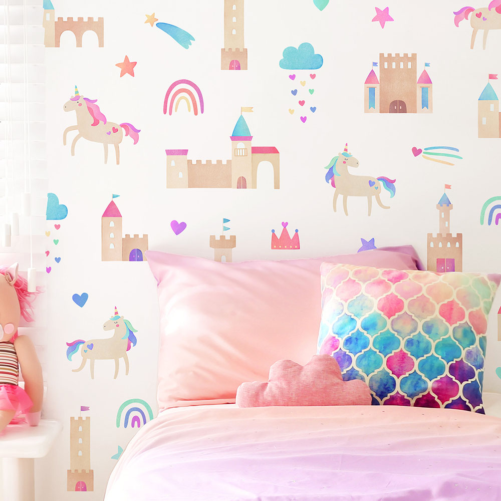 Naklejki ścienne z jednorożcem – Baby Girl Nursery Quotes recenzja i cena